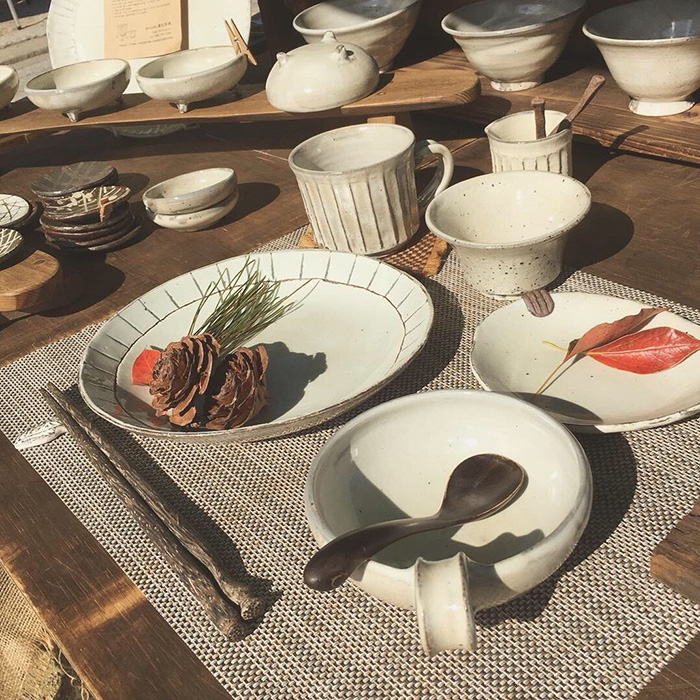 ほっこりあったか粉引の器